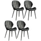 Scandinavian Upholstered Home Side Chair Wingback Matte Finish Dining Chair Black 4 Piece Set Black Clearhalo ' kitchen&dining_furn' 'Dining Chairs' 'Dining Tables & Seating' 'dining_chair' 'furn' 'furn_dining_chair' 'Furniture' 'furniture_dining_chair' 'Kitchen & Dining Furniture' 'kitchen' 4458214