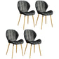 Scandinavian Upholstered Home Side Chair Wingback Matte Finish Dining Chair Black 4 Piece Set Brass Gold Clearhalo ' kitchen&dining_furn' 'Dining Chairs' 'Dining Tables & Seating' 'dining_chair' 'furn' 'furn_dining_chair' 'Furniture' 'furniture_dining_chair' 'Kitchen & Dining Furniture' 'kitchen' 4458216