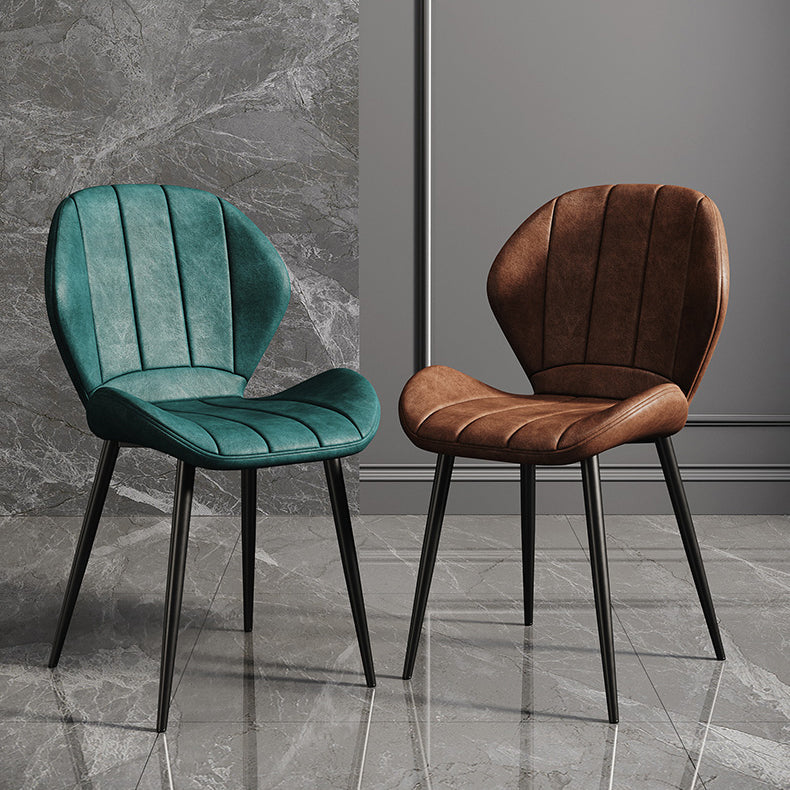 Scandinavian Upholstered Home Side Chair Wingback Matte Finish Dining Chair Clearhalo ' kitchen&dining_furn' 'Dining Chairs' 'Dining Tables & Seating' 'dining_chair' 'furn' 'furn_dining_chair' 'Furniture' 'furniture_dining_chair' 'Kitchen & Dining Furniture' 'kitchen' 4458217