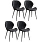 Scandinavian Upholstered Home Side Chair Wingback Matte Finish Dining Chair Matte Black 4 Piece Set Black Clearhalo ' kitchen&dining_furn' 'Dining Chairs' 'Dining Tables & Seating' 'dining_chair' 'furn' 'furn_dining_chair' 'Furniture' 'furniture_dining_chair' 'Kitchen & Dining Furniture' 'kitchen' 4458218