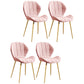 Scandinavian Upholstered Home Side Chair Wingback Matte Finish Dining Chair Pink 4 Piece Set Brass Gold Clearhalo ' kitchen&dining_furn' 'Dining Chairs' 'Dining Tables & Seating' 'dining_chair' 'furn' 'furn_dining_chair' 'Furniture' 'furniture_dining_chair' 'Kitchen & Dining Furniture' 'kitchen' 4458228