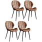Scandinavian Upholstered Home Side Chair Wingback Matte Finish Dining Chair Brown 4 Piece Set Black Clearhalo ' kitchen&dining_furn' 'Dining Chairs' 'Dining Tables & Seating' 'dining_chair' 'furn' 'furn_dining_chair' 'Furniture' 'furniture_dining_chair' 'Kitchen & Dining Furniture' 'kitchen' 4458233