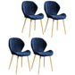 Scandinavian Upholstered Home Side Chair Wingback Matte Finish Dining Chair Blue 4 Piece Set Brass Gold Clearhalo ' kitchen&dining_furn' 'Dining Chairs' 'Dining Tables & Seating' 'dining_chair' 'furn' 'furn_dining_chair' 'Furniture' 'furniture_dining_chair' 'Kitchen & Dining Furniture' 'kitchen' 4458236