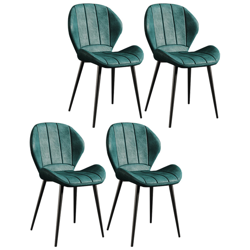 Scandinavian Upholstered Home Side Chair Wingback Matte Finish Dining Chair Green 4 Piece Set Black Clearhalo ' kitchen&dining_furn' 'Dining Chairs' 'Dining Tables & Seating' 'dining_chair' 'furn' 'furn_dining_chair' 'Furniture' 'furniture_dining_chair' 'Kitchen & Dining Furniture' 'kitchen' 4458237