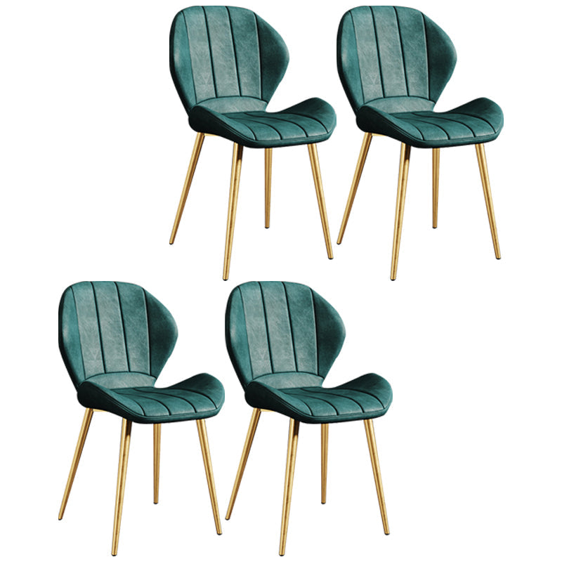 Scandinavian Upholstered Home Side Chair Wingback Matte Finish Dining Chair Green 4 Piece Set Brass Gold Clearhalo ' kitchen&dining_furn' 'Dining Chairs' 'Dining Tables & Seating' 'dining_chair' 'furn' 'furn_dining_chair' 'Furniture' 'furniture_dining_chair' 'Kitchen & Dining Furniture' 'kitchen' 4458238