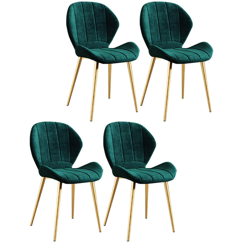 Scandinavian Upholstered Home Side Chair Wingback Matte Finish Dining Chair Light Green 4 Piece Set Brass Gold Clearhalo ' kitchen&dining_furn' 'Dining Chairs' 'Dining Tables & Seating' 'dining_chair' 'furn' 'furn_dining_chair' 'Furniture' 'furniture_dining_chair' 'Kitchen & Dining Furniture' 'kitchen' 4458240