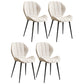 Scandinavian Upholstered Home Side Chair Wingback Matte Finish Dining Chair Beige 4 Piece Set Black Clearhalo ' kitchen&dining_furn' 'Dining Chairs' 'Dining Tables & Seating' 'dining_chair' 'furn' 'furn_dining_chair' 'Furniture' 'furniture_dining_chair' 'Kitchen & Dining Furniture' 'kitchen' 4458241