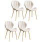 Scandinavian Upholstered Home Side Chair Wingback Matte Finish Dining Chair Beige 4 Piece Set Brass Gold Clearhalo ' kitchen&dining_furn' 'Dining Chairs' 'Dining Tables & Seating' 'dining_chair' 'furn' 'furn_dining_chair' 'Furniture' 'furniture_dining_chair' 'Kitchen & Dining Furniture' 'kitchen' 4458242