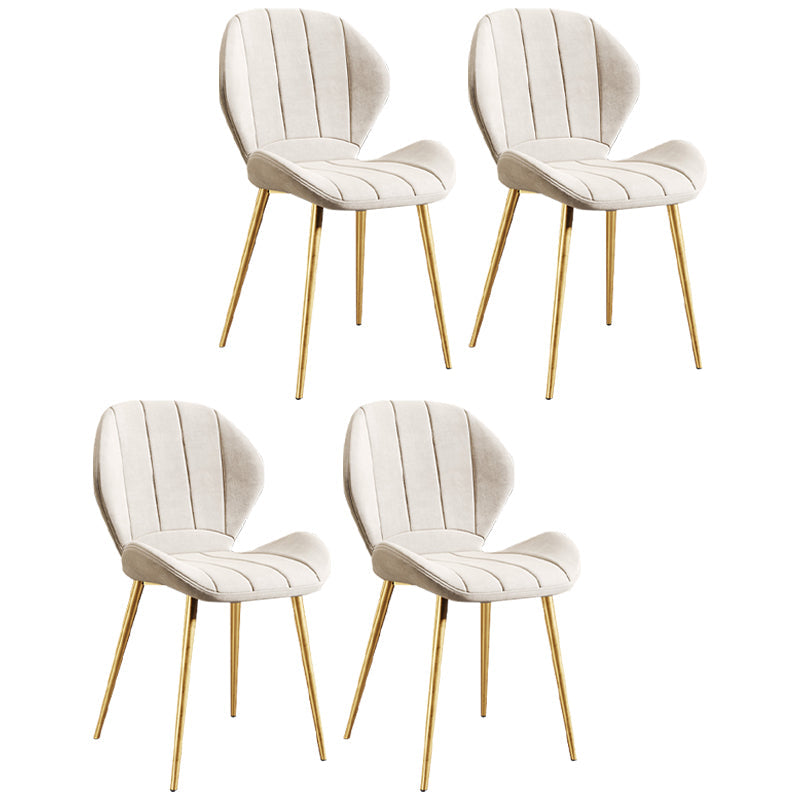 Scandinavian Upholstered Home Side Chair Wingback Matte Finish Dining Chair Beige 4 Piece Set Brass Gold Clearhalo ' kitchen&dining_furn' 'Dining Chairs' 'Dining Tables & Seating' 'dining_chair' 'furn' 'furn_dining_chair' 'Furniture' 'furniture_dining_chair' 'Kitchen & Dining Furniture' 'kitchen' 4458242