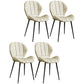 Scandinavian Upholstered Home Side Chair Wingback Matte Finish Dining Chair Dark Beige 4 Piece Set Black Clearhalo ' kitchen&dining_furn' 'Dining Chairs' 'Dining Tables & Seating' 'dining_chair' 'furn' 'furn_dining_chair' 'Furniture' 'furniture_dining_chair' 'Kitchen & Dining Furniture' 'kitchen' 4458243