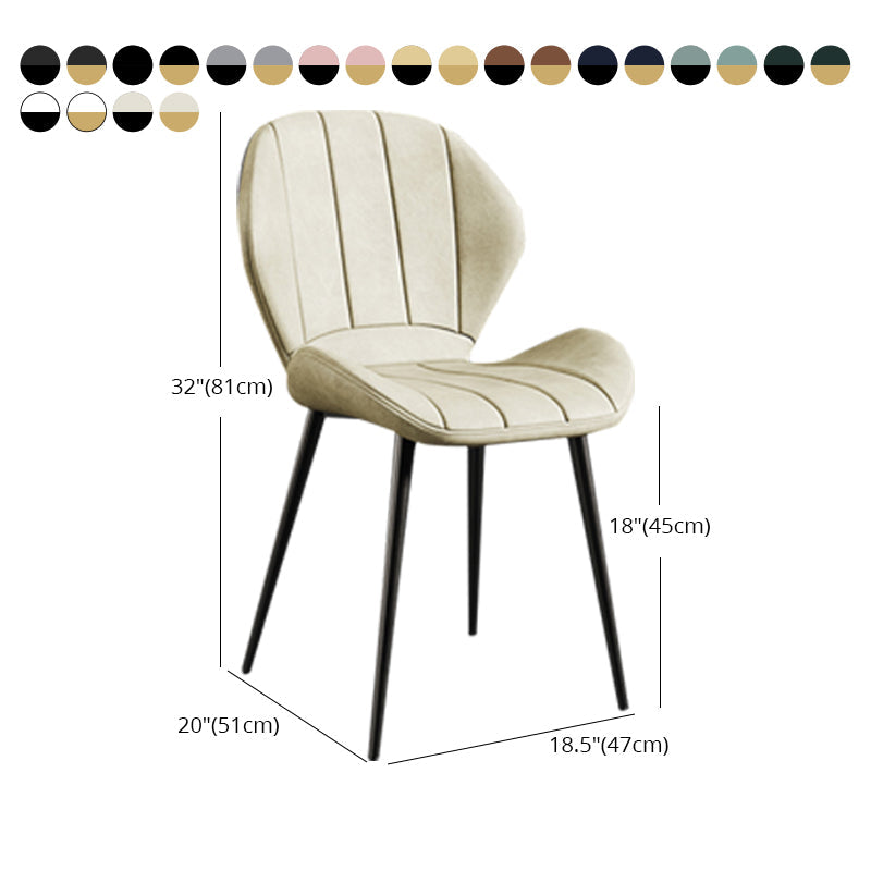 Scandinavian Upholstered Home Side Chair Wingback Matte Finish Dining Chair Clearhalo ' kitchen&dining_furn' 'Dining Chairs' 'Dining Tables & Seating' 'dining_chair' 'furn' 'furn_dining_chair' 'Furniture' 'furniture_dining_chair' 'Kitchen & Dining Furniture' 'kitchen' 4458245