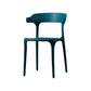 Scandinavian Plastic Dining Kitchen Room Armchair Open Back Chair Dark Blue 1 Piece Clearhalo ' kitchen&dining_furn' 'Dining Chairs' 'Dining Tables & Seating' 'dining_chair' 'furn' 'furn_dining_chair' 'Furniture' 'furniture_dining_chair' 'Kitchen & Dining Furniture' 'kitchen' 4458253