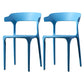 Scandinavian Plastic Dining Kitchen Room Armchair Open Back Chair Light Blue 2 Piece Set Clearhalo ' kitchen&dining_furn' 'Dining Chairs' 'Dining Tables & Seating' 'dining_chair' 'furn' 'furn_dining_chair' 'Furniture' 'furniture_dining_chair' 'Kitchen & Dining Furniture' 'kitchen' 4458260