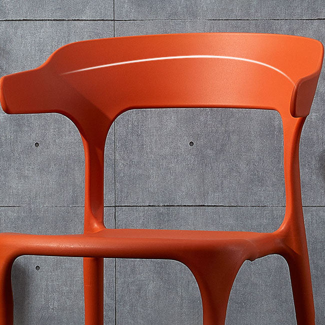 Scandinavian Plastic Dining Kitchen Room Armchair Open Back Chair Clearhalo ' kitchen&dining_furn' 'Dining Chairs' 'Dining Tables & Seating' 'dining_chair' 'furn' 'furn_dining_chair' 'Furniture' 'furniture_dining_chair' 'Kitchen & Dining Furniture' 'kitchen' 4458262