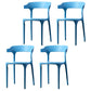 Scandinavian Plastic Dining Kitchen Room Armchair Open Back Chair Light Blue 4 Piece Set Clearhalo ' kitchen&dining_furn' 'Dining Chairs' 'Dining Tables & Seating' 'dining_chair' 'furn' 'furn_dining_chair' 'Furniture' 'furniture_dining_chair' 'Kitchen & Dining Furniture' 'kitchen' 4458263