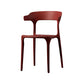 Scandinavian Plastic Dining Kitchen Room Armchair Open Back Chair Red 1 Piece Clearhalo ' kitchen&dining_furn' 'Dining Chairs' 'Dining Tables & Seating' 'dining_chair' 'furn' 'furn_dining_chair' 'Furniture' 'furniture_dining_chair' 'Kitchen & Dining Furniture' 'kitchen' 4458271