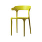 Scandinavian Plastic Dining Kitchen Room Armchair Open Back Chair Yellow 1 Piece Clearhalo ' kitchen&dining_furn' 'Dining Chairs' 'Dining Tables & Seating' 'dining_chair' 'furn' 'furn_dining_chair' 'Furniture' 'furniture_dining_chair' 'Kitchen & Dining Furniture' 'kitchen' 4458274