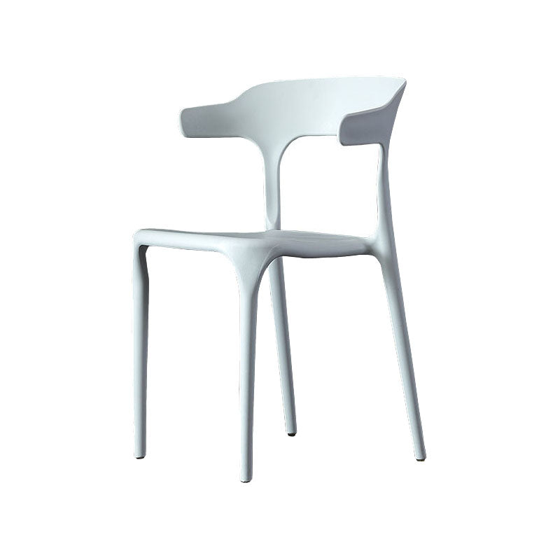 Scandinavian Plastic Dining Kitchen Room Armchair Open Back Chair White 1 Piece Clearhalo ' kitchen&dining_furn' 'Dining Chairs' 'Dining Tables & Seating' 'dining_chair' 'furn' 'furn_dining_chair' 'Furniture' 'furniture_dining_chair' 'Kitchen & Dining Furniture' 'kitchen' 4458277