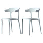Scandinavian Plastic Dining Kitchen Room Armchair Open Back Chair White 2 Piece Set Clearhalo ' kitchen&dining_furn' 'Dining Chairs' 'Dining Tables & Seating' 'dining_chair' 'furn' 'furn_dining_chair' 'Furniture' 'furniture_dining_chair' 'Kitchen & Dining Furniture' 'kitchen' 4458278