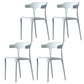 Scandinavian Plastic Dining Kitchen Room Armchair Open Back Chair White 4 Piece Set Clearhalo ' kitchen&dining_furn' 'Dining Chairs' 'Dining Tables & Seating' 'dining_chair' 'furn' 'furn_dining_chair' 'Furniture' 'furniture_dining_chair' 'Kitchen & Dining Furniture' 'kitchen' 4458279