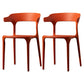 Scandinavian Plastic Dining Kitchen Room Armchair Open Back Chair Orange 2 Piece Set Clearhalo ' kitchen&dining_furn' 'Dining Chairs' 'Dining Tables & Seating' 'dining_chair' 'furn' 'furn_dining_chair' 'Furniture' 'furniture_dining_chair' 'Kitchen & Dining Furniture' 'kitchen' 4458281