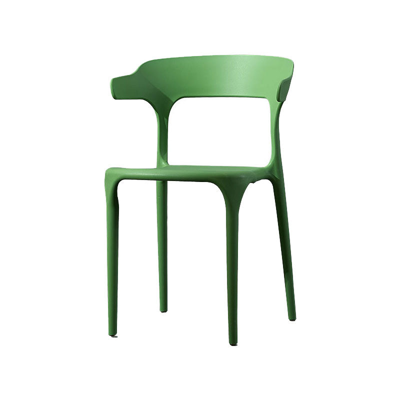 Scandinavian Plastic Dining Kitchen Room Armchair Open Back Chair Green 1 Piece Clearhalo ' kitchen&dining_furn' 'Dining Chairs' 'Dining Tables & Seating' 'dining_chair' 'furn' 'furn_dining_chair' 'Furniture' 'furniture_dining_chair' 'Kitchen & Dining Furniture' 'kitchen' 4458283