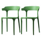 Scandinavian Plastic Dining Kitchen Room Armchair Open Back Chair Green 2 Piece Set Clearhalo ' kitchen&dining_furn' 'Dining Chairs' 'Dining Tables & Seating' 'dining_chair' 'furn' 'furn_dining_chair' 'Furniture' 'furniture_dining_chair' 'Kitchen & Dining Furniture' 'kitchen' 4458284