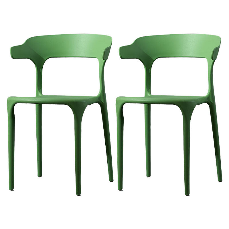 Scandinavian Plastic Dining Kitchen Room Armchair Open Back Chair Green 2 Piece Set Clearhalo ' kitchen&dining_furn' 'Dining Chairs' 'Dining Tables & Seating' 'dining_chair' 'furn' 'furn_dining_chair' 'Furniture' 'furniture_dining_chair' 'Kitchen & Dining Furniture' 'kitchen' 4458284