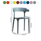 Scandinavian Plastic Dining Kitchen Room Armchair Open Back Chair Clearhalo ' kitchen&dining_furn' 'Dining Chairs' 'Dining Tables & Seating' 'dining_chair' 'furn' 'furn_dining_chair' 'Furniture' 'furniture_dining_chair' 'Kitchen & Dining Furniture' 'kitchen' 4458289