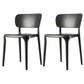 Contemporary Plastic Kitchen Dining Room Side Chair Open Back Chair Black Set of 2 Clearhalo ' kitchen&dining_furn' 'Dining Chairs' 'Dining Tables & Seating' 'dining_chair' 'Furniture' 'furniture_dining_chair' 'Kitchen & Dining Furniture' 'kitchen' 4458292