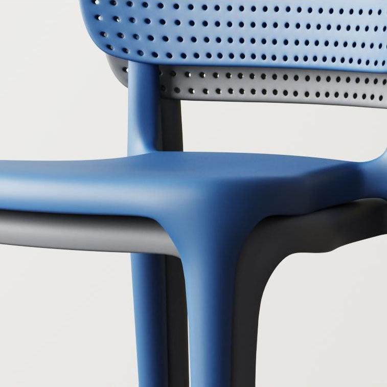 Contemporary Plastic Kitchen Dining Room Side Chair Open Back Chair Clearhalo ' kitchen&dining_furn' 'Dining Chairs' 'Dining Tables & Seating' 'dining_chair' 'Furniture' 'furniture_dining_chair' 'Kitchen & Dining Furniture' 'kitchen' 4458301