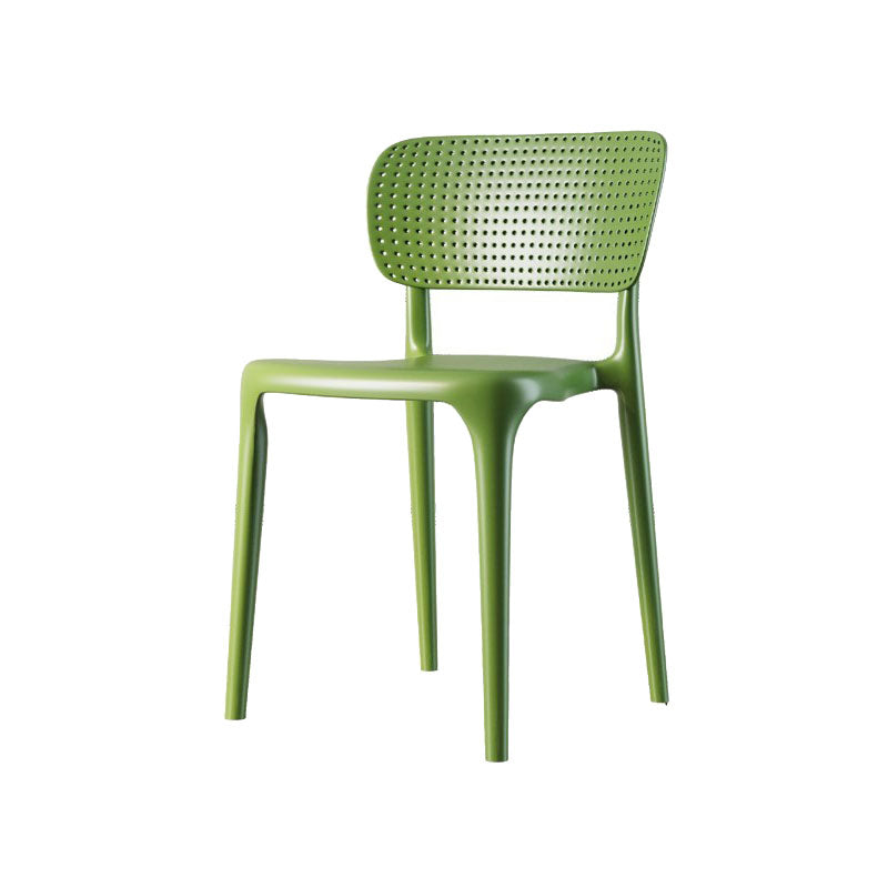 Contemporary Plastic Kitchen Dining Room Side Chair Open Back Chair Green 1 Piece Clearhalo ' kitchen&dining_furn' 'Dining Chairs' 'Dining Tables & Seating' 'dining_chair' 'Furniture' 'furniture_dining_chair' 'Kitchen & Dining Furniture' 'kitchen' 4458309