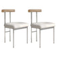 Nordic Style Metal Dining Room Chair Open Back Dining Side Chair for Restaurant Use White-Silver 2 Piece Set Clearhalo ' kitchen&dining_furn' 'Dining Chairs' 'Dining Tables & Seating' 'dining_chair' 'furn' 'furn_dining_chair' 'Furniture' 'furniture_dining_chair' 'Kitchen & Dining Furniture' 'kitchen' 4458327