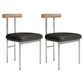 Nordic Style Metal Dining Room Chair Open Back Dining Side Chair for Restaurant Use Black-Silver 2 Piece Set Clearhalo ' kitchen&dining_furn' 'Dining Chairs' 'Dining Tables & Seating' 'dining_chair' 'furn' 'furn_dining_chair' 'Furniture' 'furniture_dining_chair' 'Kitchen & Dining Furniture' 'kitchen' 4458329
