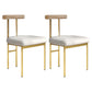 Nordic Style Metal Dining Room Chair Open Back Dining Side Chair for Restaurant Use White-Gold 2 Piece Set Clearhalo ' kitchen&dining_furn' 'Dining Chairs' 'Dining Tables & Seating' 'dining_chair' 'furn' 'furn_dining_chair' 'Furniture' 'furniture_dining_chair' 'Kitchen & Dining Furniture' 'kitchen' 4458332