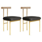 Nordic Style Metal Dining Room Chair Open Back Dining Side Chair for Restaurant Use Black-Gold 2 Piece Set Clearhalo ' kitchen&dining_furn' 'Dining Chairs' 'Dining Tables & Seating' 'dining_chair' 'furn' 'furn_dining_chair' 'Furniture' 'furniture_dining_chair' 'Kitchen & Dining Furniture' 'kitchen' 4458334