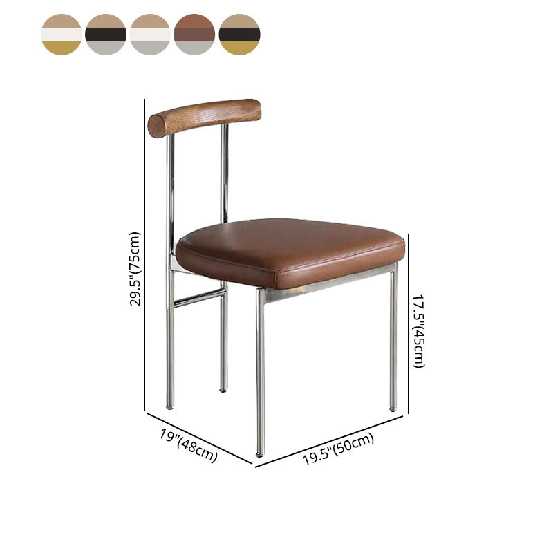 Nordic Style Metal Dining Room Chair Open Back Dining Side Chair for Restaurant Use Clearhalo ' kitchen&dining_furn' 'Dining Chairs' 'Dining Tables & Seating' 'dining_chair' 'furn' 'furn_dining_chair' 'Furniture' 'furniture_dining_chair' 'Kitchen & Dining Furniture' 'kitchen' 4458343