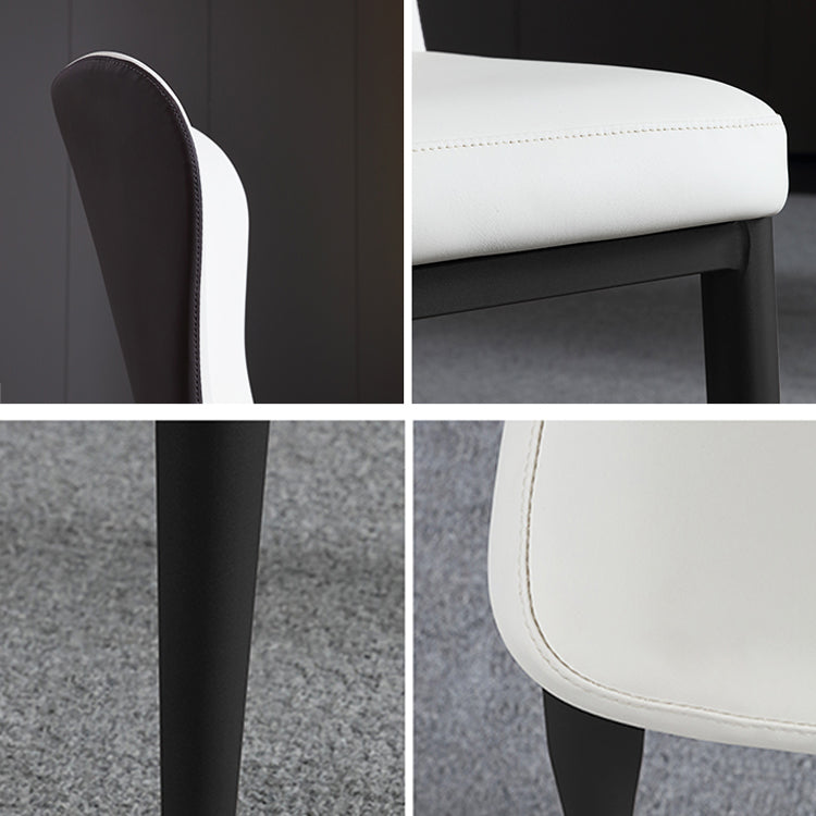 Contemporary Solid Back Dining Side Chairs Leather Dining Side Chair for Kitchen Clearhalo ' kitchen&dining_furn' 'Dining Chairs' 'Dining Tables & Seating' 'dining_chair' 'furn' 'furn_dining_chair' 'Furniture' 'furniture_dining_chair' 'Kitchen & Dining Furniture' 'kitchen' 4458360