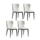 Contemporary Solid Back Dining Side Chairs Leather Dining Side Chair for Kitchen White 4 Piece Set Clearhalo ' kitchen&dining_furn' 'Dining Chairs' 'Dining Tables & Seating' 'dining_chair' 'furn' 'furn_dining_chair' 'Furniture' 'furniture_dining_chair' 'Kitchen & Dining Furniture' 'kitchen' 4458361