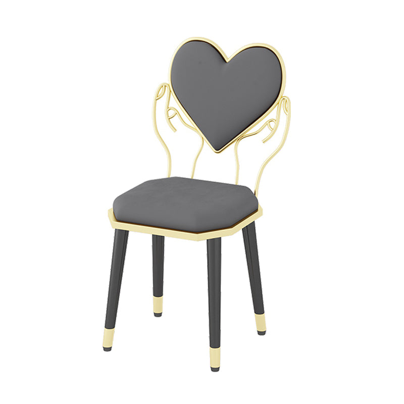 Scandinavian Style Open Back Dining Side Chair Polyurethane Dining Chairs Grey 1 Piece Clearhalo ' kitchen&dining_furn' 'Dining Chairs' 'Dining Tables & Seating' 'dining_chair' 'furn' 'furn_dining_chair' 'Furniture' 'furniture_dining_chair' 'Kitchen & Dining Furniture' 'kitchen' 4458370