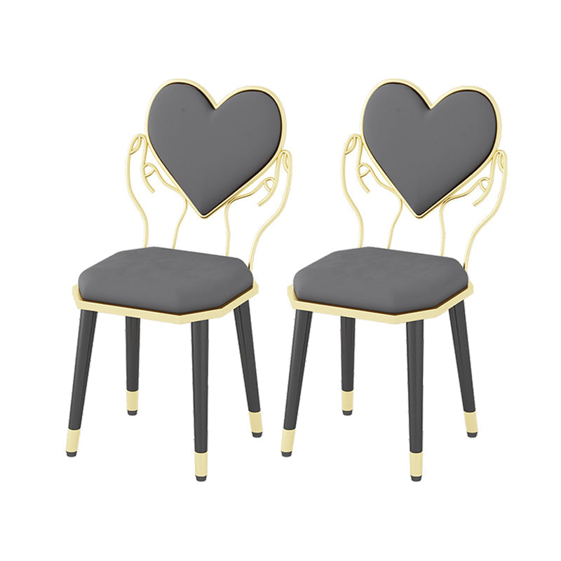 Scandinavian Style Open Back Dining Side Chair Polyurethane Dining Chairs Grey 2 Piece Set Clearhalo ' kitchen&dining_furn' 'Dining Chairs' 'Dining Tables & Seating' 'dining_chair' 'furn' 'furn_dining_chair' 'Furniture' 'furniture_dining_chair' 'Kitchen & Dining Furniture' 'kitchen' 4458371