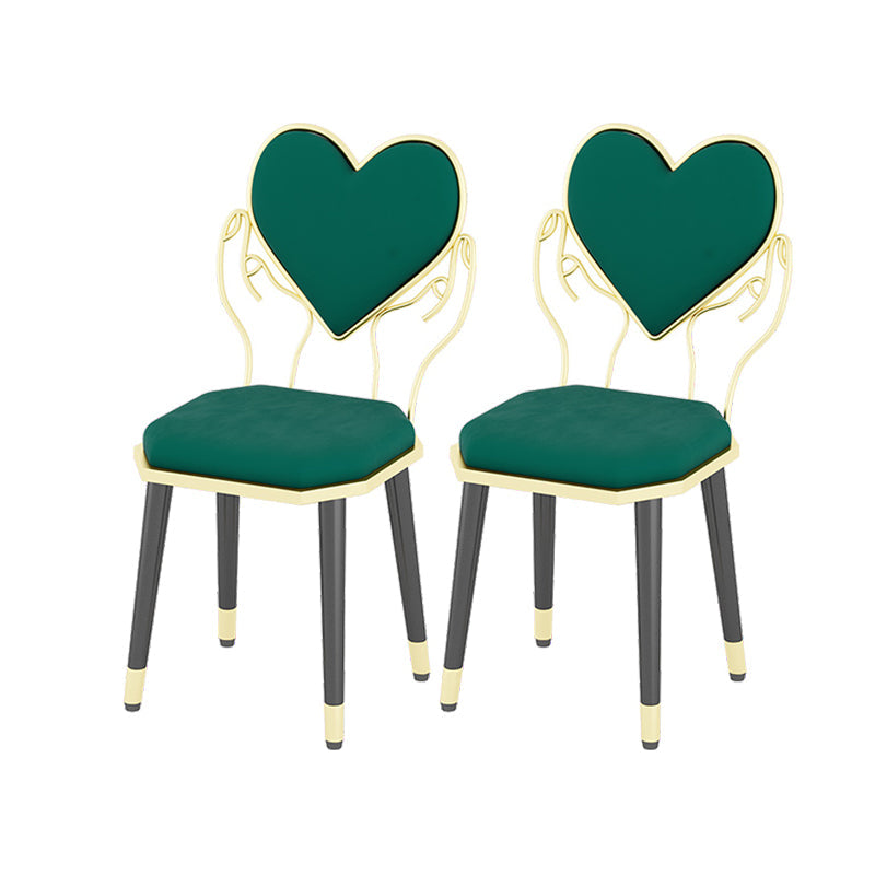 Scandinavian Style Open Back Dining Side Chair Polyurethane Dining Chairs Green 2 Piece Set Clearhalo ' kitchen&dining_furn' 'Dining Chairs' 'Dining Tables & Seating' 'dining_chair' 'furn' 'furn_dining_chair' 'Furniture' 'furniture_dining_chair' 'Kitchen & Dining Furniture' 'kitchen' 4458384