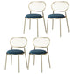 Glam Style Kitchen Metal Dining Chair Open Back Dining Armless Side Chairs Royal Blue 4 Piece Set Brass Gold Clearhalo ' kitchen&dining_furn' 'Dining Chairs' 'Dining Tables & Seating' 'dining_chair' 'furn' 'furn_dining_chair' 'Furniture' 'furniture_dining_chair' 'Kitchen & Dining Furniture' 'kitchen' 4458394