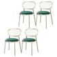 Glam Style Kitchen Metal Dining Chair Open Back Dining Armless Side Chairs Blackish Green 4 Piece Set Brass Gold Clearhalo ' kitchen&dining_furn' 'Dining Chairs' 'Dining Tables & Seating' 'dining_chair' 'furn' 'furn_dining_chair' 'Furniture' 'furniture_dining_chair' 'Kitchen & Dining Furniture' 'kitchen' 4458404