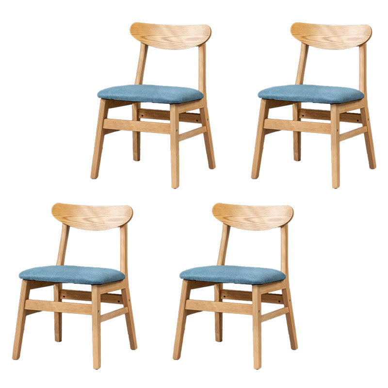 Scandinavian Upholstered Home Side Chair Open Back Natural Dining Chair Blue 4 Piece Set Clearhalo ' kitchen&dining_furn' 'Dining Chairs' 'Dining Tables & Seating' 'dining_chair' 'furn' 'furn_dining_chair' 'Furniture' 'furniture_dining_chair' 'Kitchen & Dining Furniture' 'kitchen' 4458410