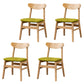 Scandinavian Upholstered Home Side Chair Open Back Natural Dining Chair Green 4 Piece Set Clearhalo ' kitchen&dining_furn' 'Dining Chairs' 'Dining Tables & Seating' 'dining_chair' 'furn' 'furn_dining_chair' 'Furniture' 'furniture_dining_chair' 'Kitchen & Dining Furniture' 'kitchen' 4458414
