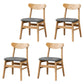 Scandinavian Upholstered Home Side Chair Open Back Natural Dining Chair Grey 4 Piece Set Clearhalo ' kitchen&dining_furn' 'Dining Chairs' 'Dining Tables & Seating' 'dining_chair' 'furn' 'furn_dining_chair' 'Furniture' 'furniture_dining_chair' 'Kitchen & Dining Furniture' 'kitchen' 4458416