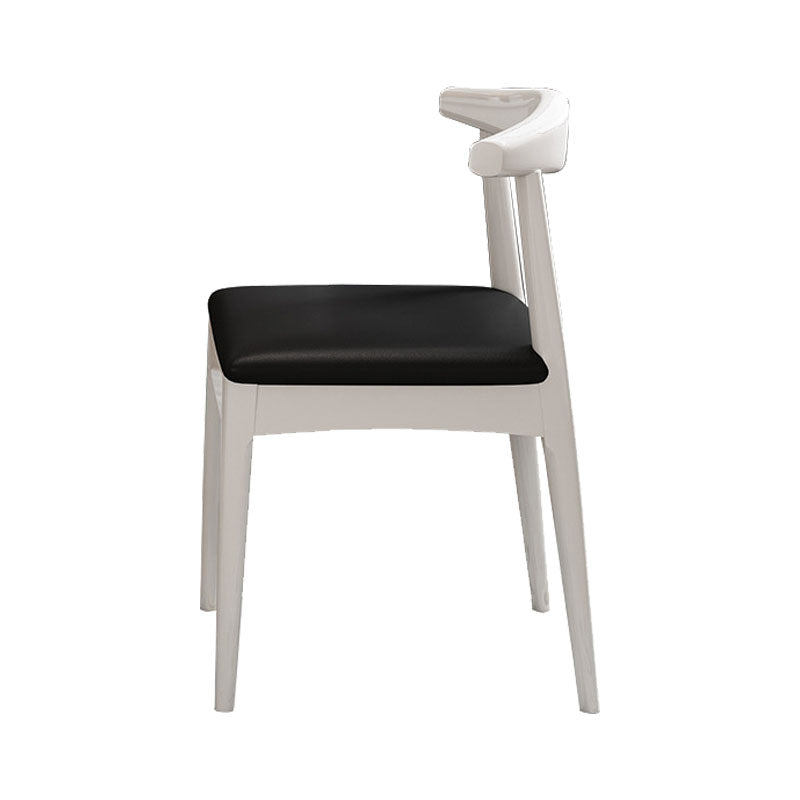 Scandinavian Upholstered Home Side Chair Natural Open Back Dining Chair White 1 Piece Clearhalo ' kitchen&dining_furn' 'Dining Chairs' 'Dining Tables & Seating' 'dining_chair' 'Furniture' 'furniture_dining_chair' 'Kitchen & Dining Furniture' 'kitchen' 4458430