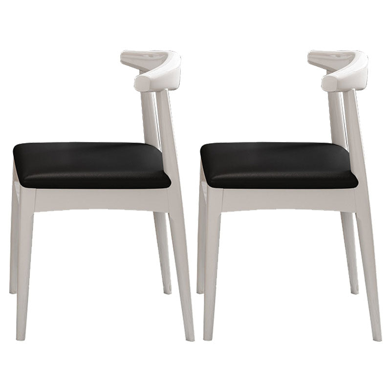 Scandinavian Upholstered Home Side Chair Natural Open Back Dining Chair White Set of 2 Clearhalo ' kitchen&dining_furn' 'Dining Chairs' 'Dining Tables & Seating' 'dining_chair' 'Furniture' 'furniture_dining_chair' 'Kitchen & Dining Furniture' 'kitchen' 4458432