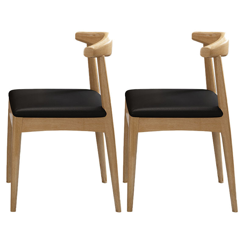 Scandinavian Upholstered Home Side Chair Natural Open Back Dining Chair Wood Set of 2 Clearhalo ' kitchen&dining_furn' 'Dining Chairs' 'Dining Tables & Seating' 'dining_chair' 'Furniture' 'furniture_dining_chair' 'Kitchen & Dining Furniture' 'kitchen' 4458437